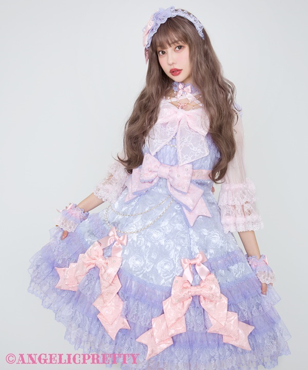 【予約商品】Princessリボンデコレーションジャンパースカート