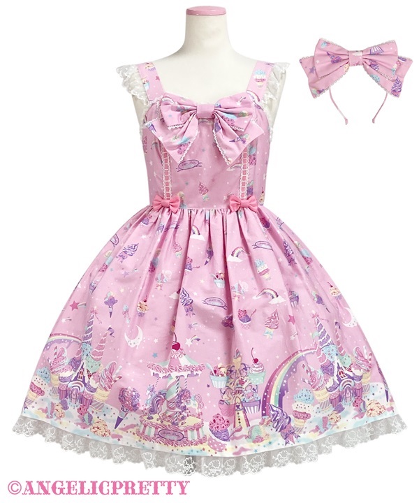 Milky★PlanetリボンジャンパースカートSet(ピンク)