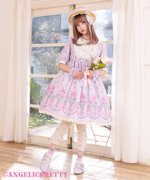 angelic pretty ベレー帽とオーバーニー-