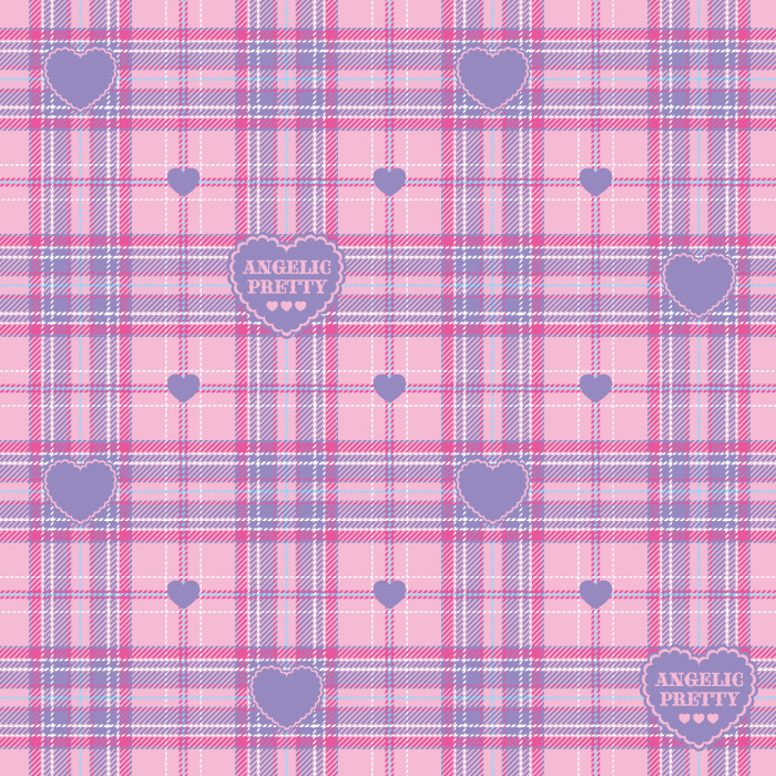 Sprinkle Heart Tartan ワンピース リボンクリップセット