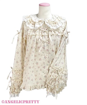 Roseフリルブラウス(アイボリー)