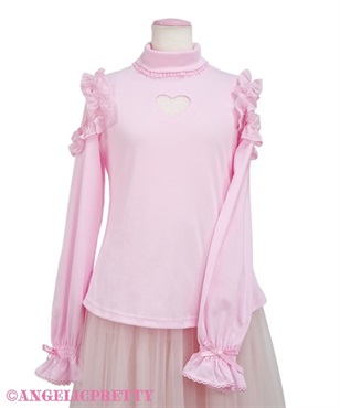 Lacy Heartタートルネックカットソー