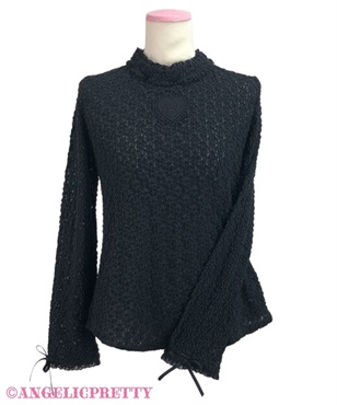 My Heartレースカットソー(クロ)