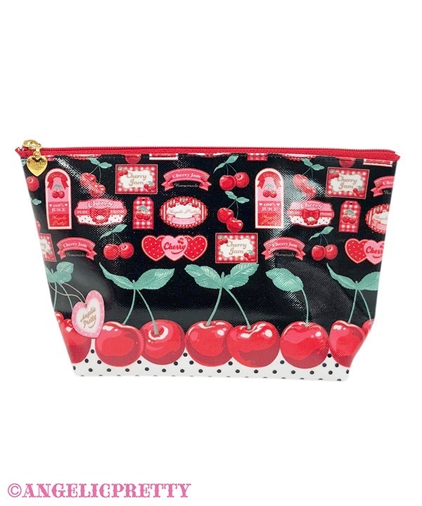 Cherry Jam Labelポーチ(クロ)