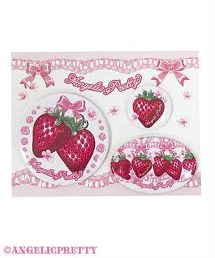 Decoration Strawberry缶バッジSet(シロ)
