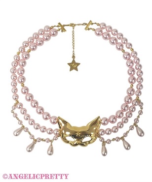 Masquerade Catチョーカー(ゴールド×ピンク)