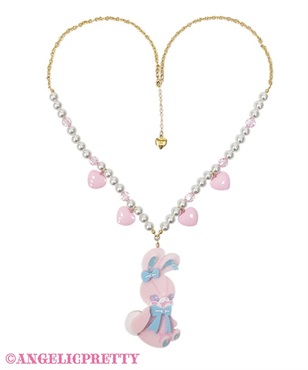 Cuteリリカルバニーネックレス(ピンク)