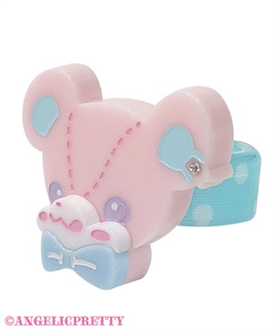 Cuteはにかみベアーリング(ピンク)