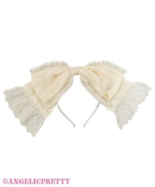 Sheer Ribbonカチューシャ(アイボリー)