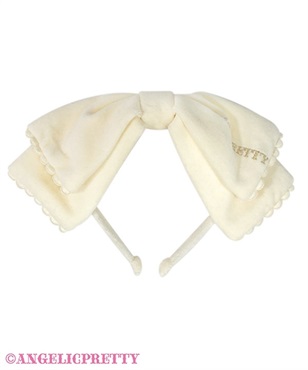 Velvet Dollリボンカチューシャ(アイボリー)