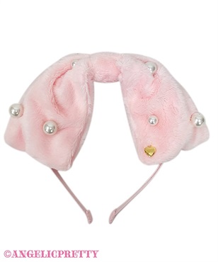 Snow Ribbonカチューシャ(ピンク)