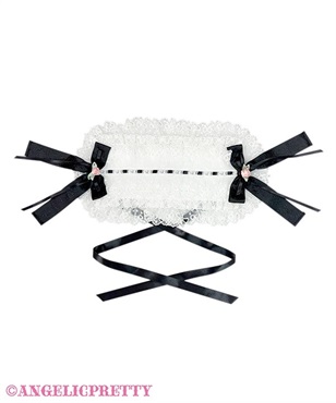 ふわふわLacyヘッドドレス(シロ×クロ)