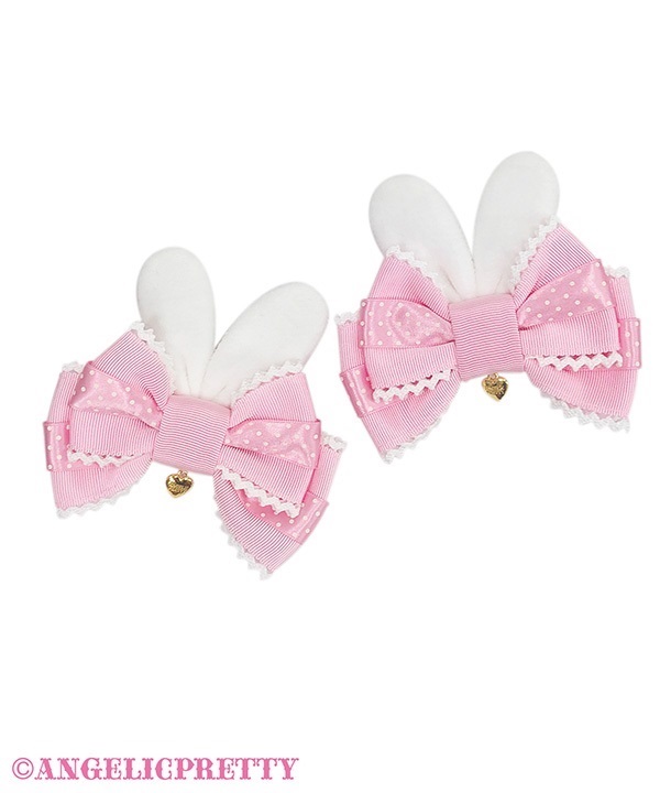 Cute BunnyリボンクリップSet