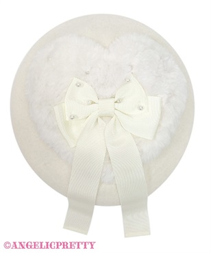 ふわふわHeartベレー(アイボリー)