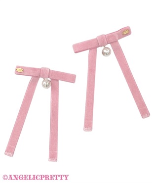 Velvet RibbonクリップSet(ピンク)