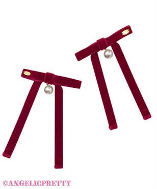 Velvet RibbonクリップSet(ワイン)