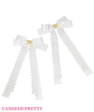 たそがれリボンクリップSet(シロ)