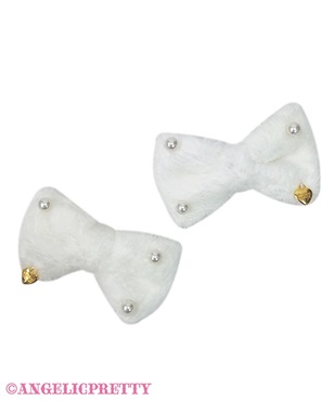 Snow RibbonクリップSet(シロ)