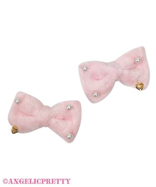 Snow RibbonクリップSet(ピンク)