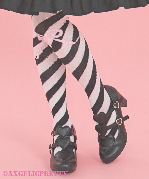 Sugaryボーダーリボンオーバーニー