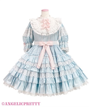 Antique Frill Dollワンピース(サックス)