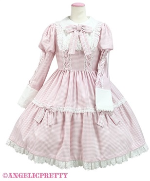 Classic Ribbonワンピース(ピンク)