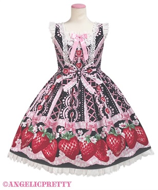 Decoration Strawberryジャンパースカート(クロ)