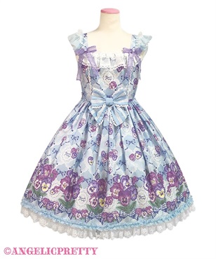 Lacy Pansyジャンパースカート(サックス)