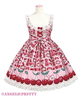 Cherry Jam Labelジャンパースカート(ピンク)