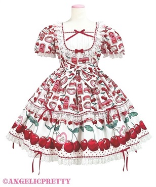 Cherry Jam Labelワンピース(シロ)