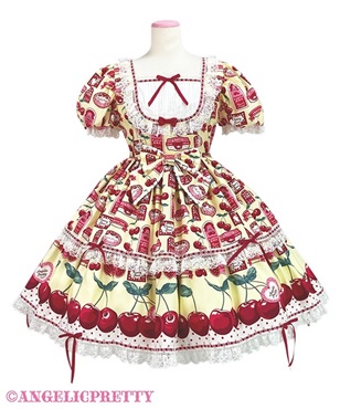 Cherry Jam Labelワンピース(イエロー)