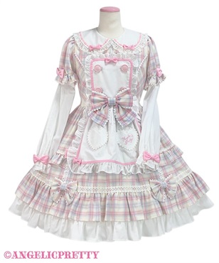 Sugaryタータンチェックワンピース(アイボリー)