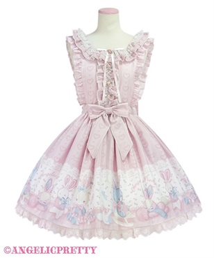 ふわふわToysエプロン風スカート(ピンク)