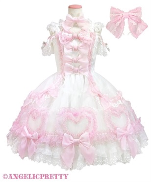 Pinky Doll Dress Set(シロ×ピンク)