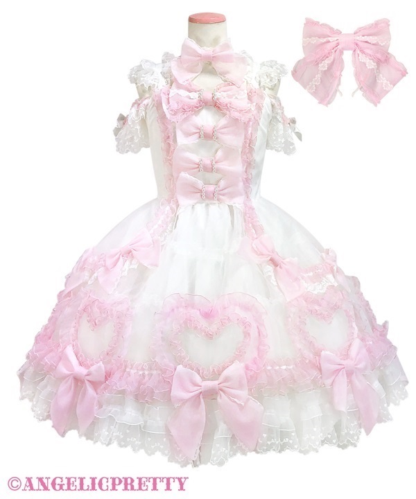 Pinky Doll Dress Set(シロ×ピンク)