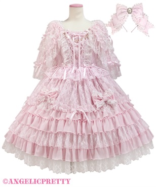 Dressy Mille-feuille Dress Set(ピンク)