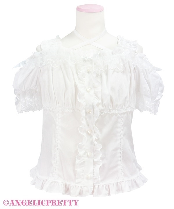 おしゃまシャーリングブラウス(シロ)