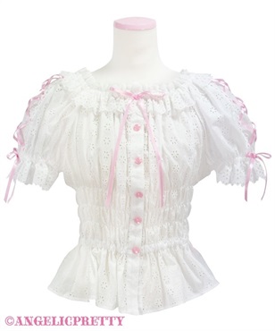 Cotton Garden Laceオフショルダーブラウス