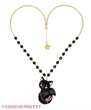 Charming Milk Catネックレス(クロ)