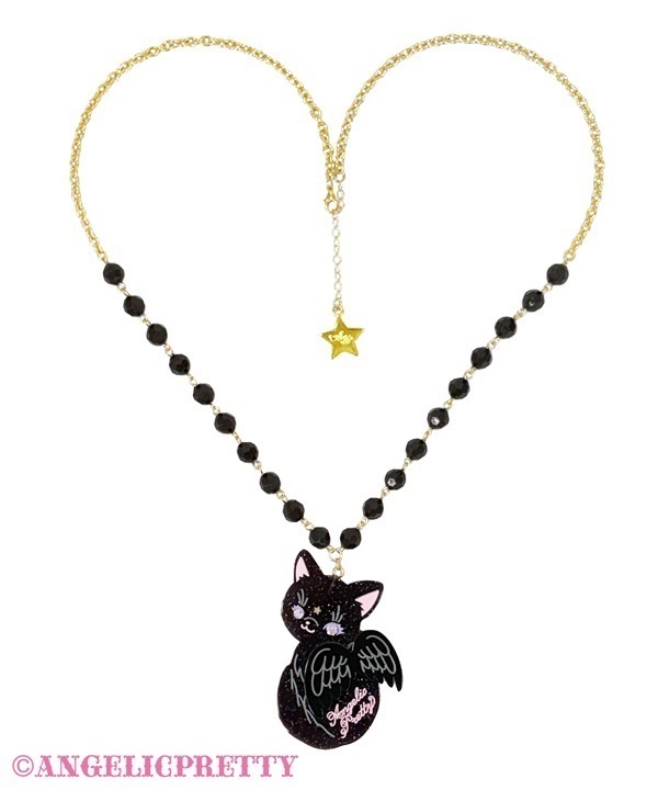 Charming Milk Catネックレス(クロ)