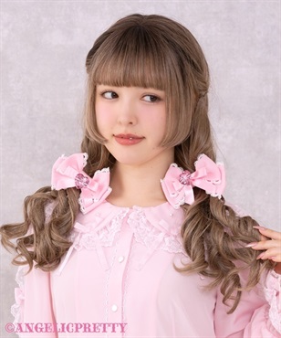 クリスタルハートリボンクリップSet