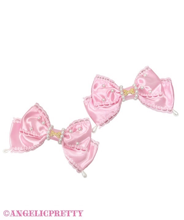 ドレスアップリボンクリップSet(ピンク)