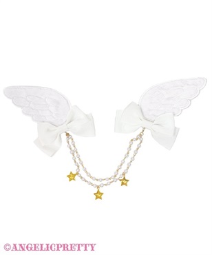 Charming Wingクリップ(シロ×シロ)