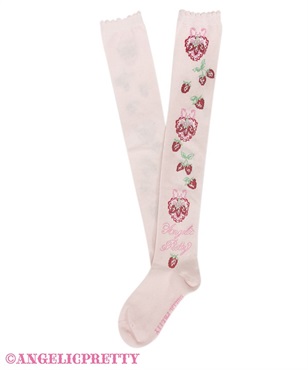 Strawberry Cake Partyオーバーニー(ピンク)