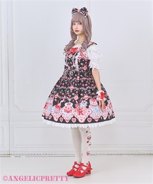 Strawberry Cake Partyスカラップジャンパースカート