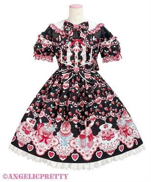 Strawberry Cake Partyワンピース(クロ)