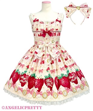 【受注商品2026年12月発送予定】Melty Berry PrincessジャンパースカートSet(シロ)