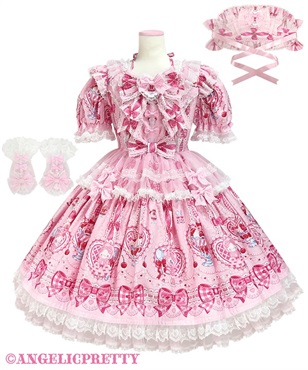 Bunny Ribbon Parfaiteria Dress Set(ピンク)