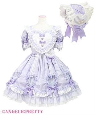 ふわふわWing HeartワンピースSet(ラベンダー)