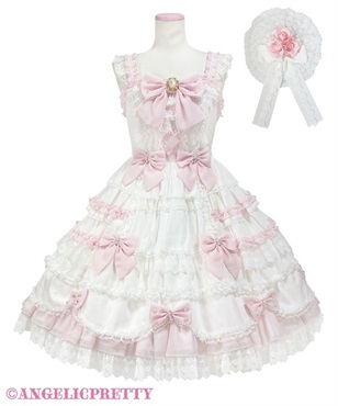 Sweet Tiara PrincessジャンパースカートSet(シロ)
